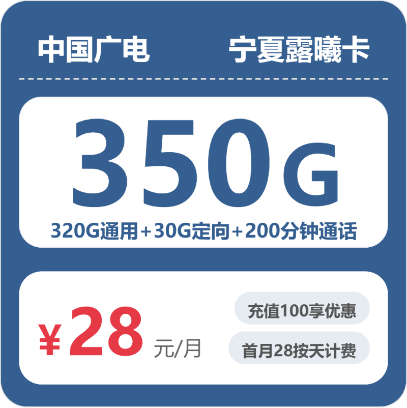 28元350G的广电套餐怎么样?广电宁夏露曦卡使用感受