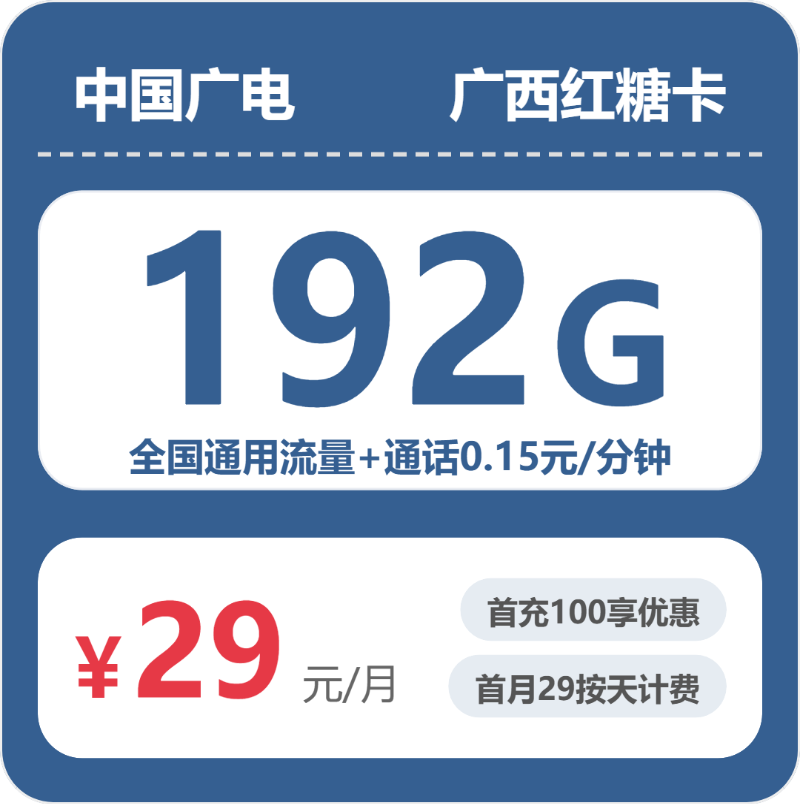 29元192G的广电套餐怎么样？广电广西红糖卡使用感受