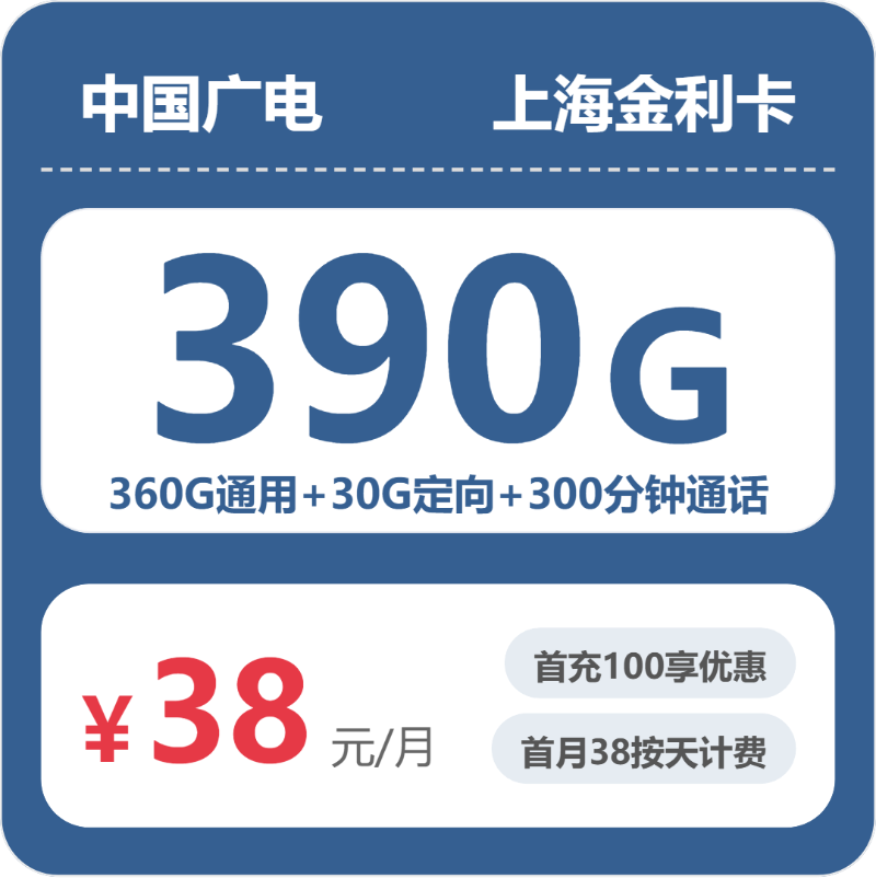 广电上海金利卡实测:38元390G真实体验