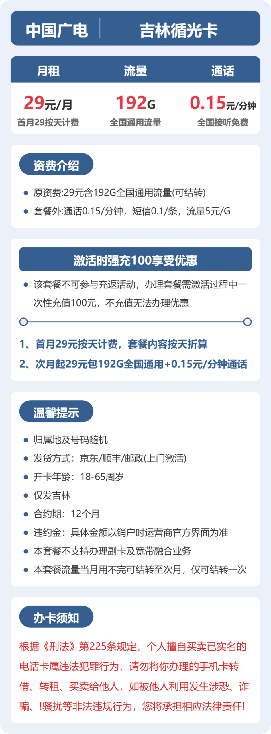 广电吉林循光卡实测：29元192G真实体验 图2