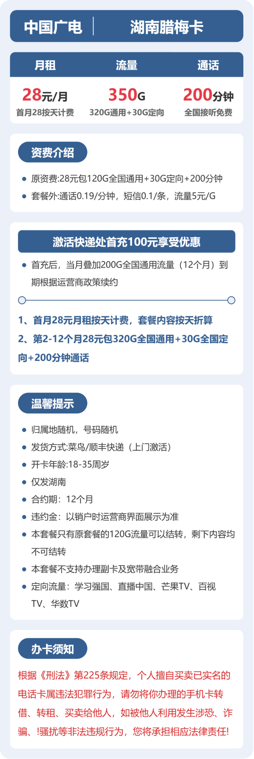 广电湖南腊梅卡实测:28元350G真实体验 图2