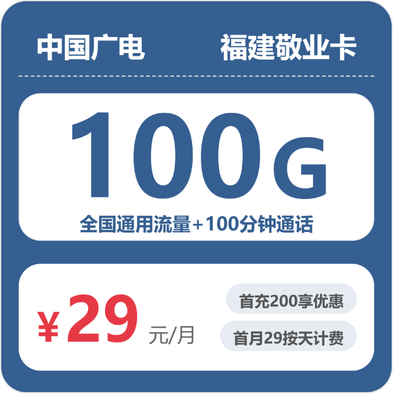 29元100G的广电套餐怎么样？广电福建敬业卡使用感受