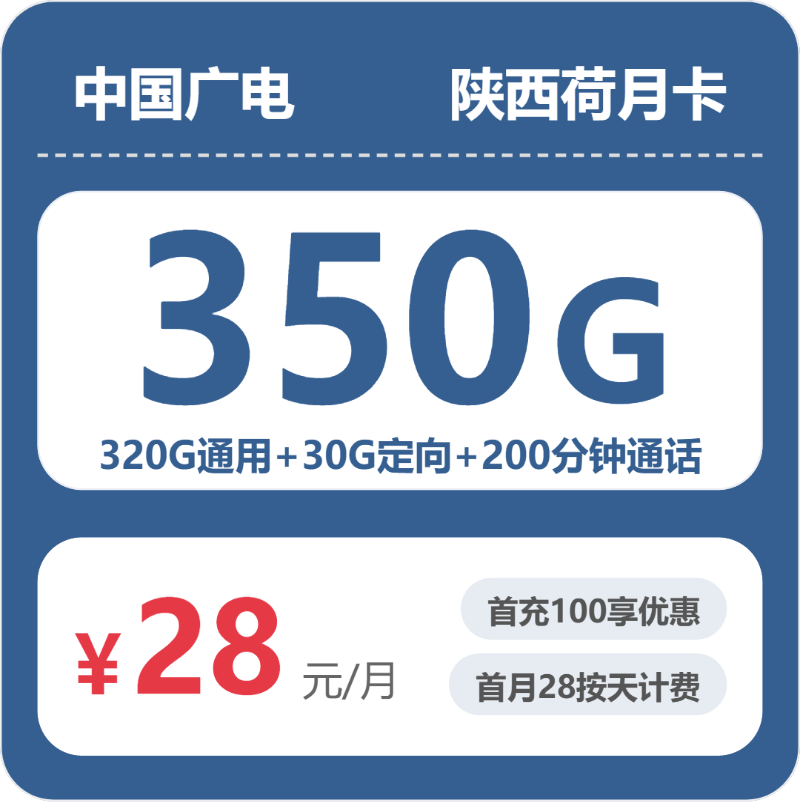28元350G的广电套餐怎么样？广电陕西荷月卡使用感受