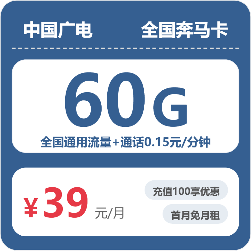 广电全国奔马卡实测：39元60G真实体验