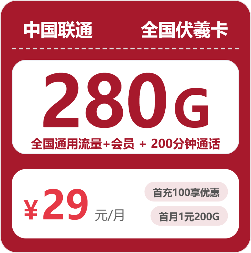 在菏泽能办到什么手机套餐?联通29元280G等几款实测