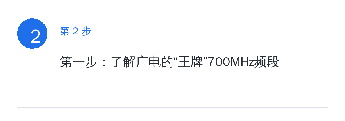 步骤要点：第一步：了解广电的“王牌”700MHz频段