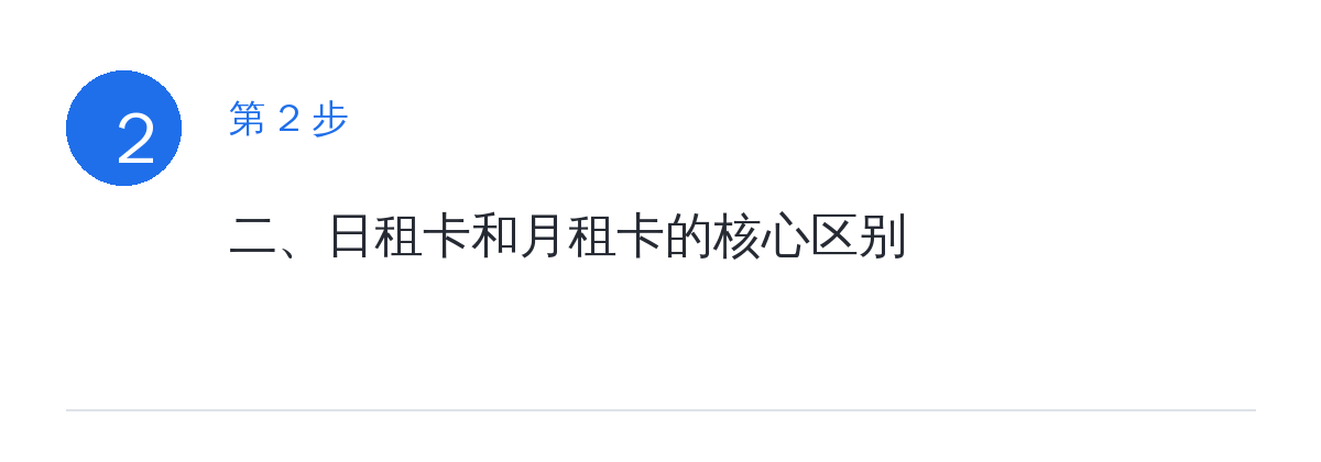 步骤要点：二、日租卡和月租卡的核心区别