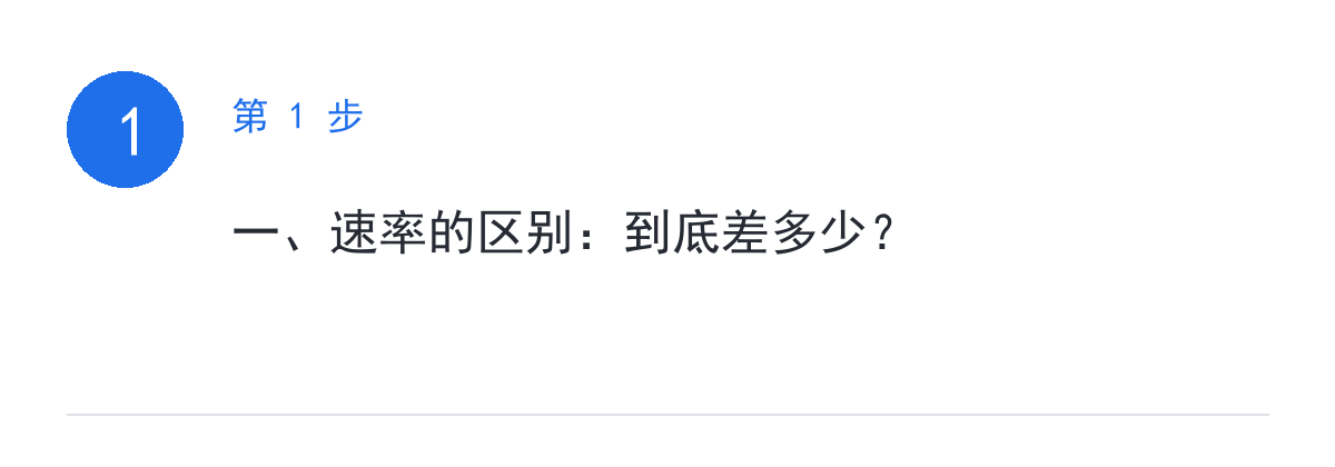 步骤要点:一、速率的区别:到底差多少?