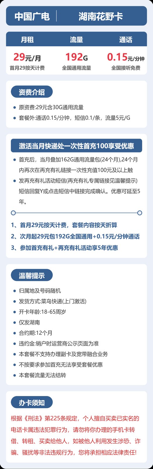 29元192G的广电套餐怎么样?广电湖南花野卡使用感受 图2