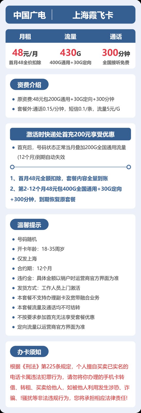 48元430G的广电套餐怎么样?广电上海霞飞卡使用感受 图2